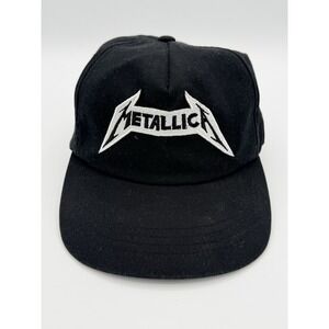 Metallica Snapback Hat No Life Til Leather Black Logo Cap Band Merch Embroidered